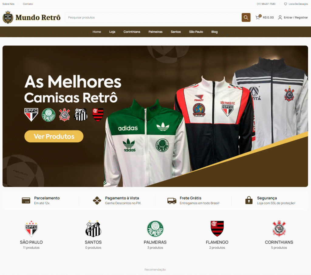 Site Mundo Retrô